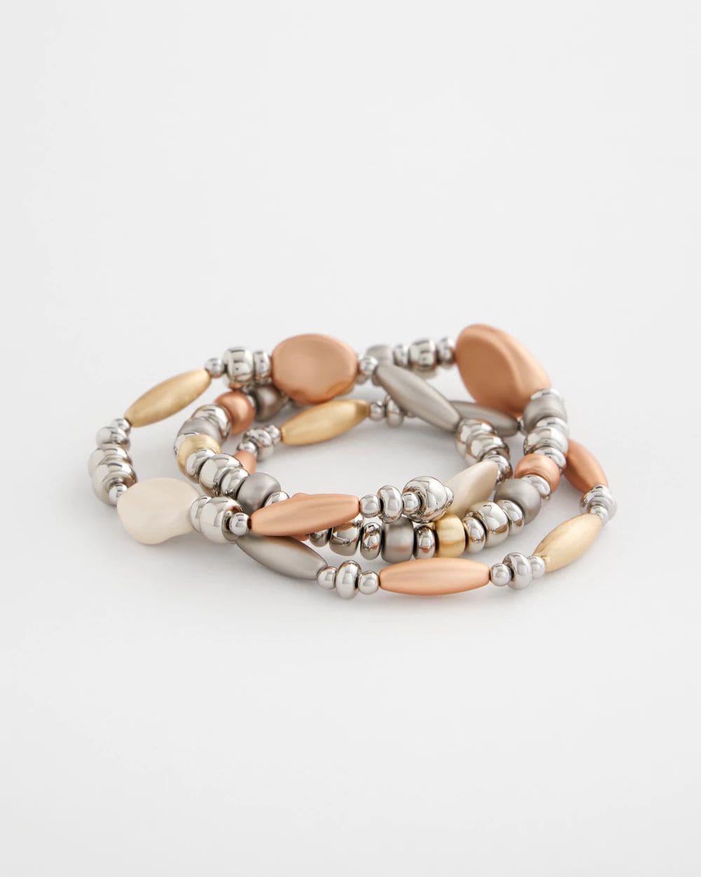 Mixed Metal Stretch Set of Three