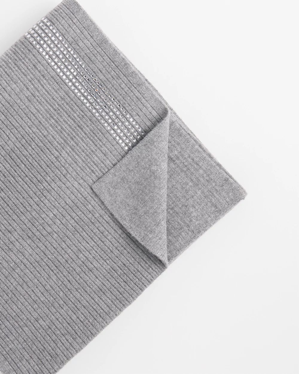 Rhinestone Cashmere Blend Scarf
