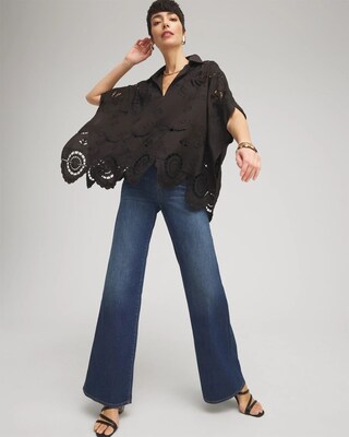 Eyelet Poncho