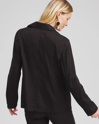 Linen Blend Stretch Blazer click to view larger image.