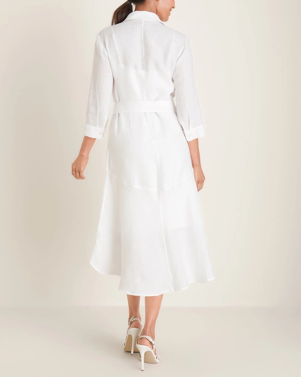 High-Low Hem Linen Dress