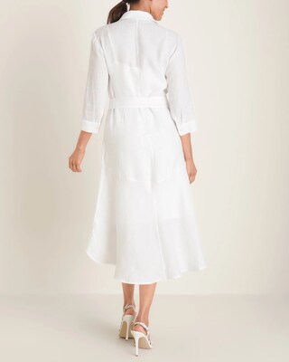 High-Low Hem Linen Dress