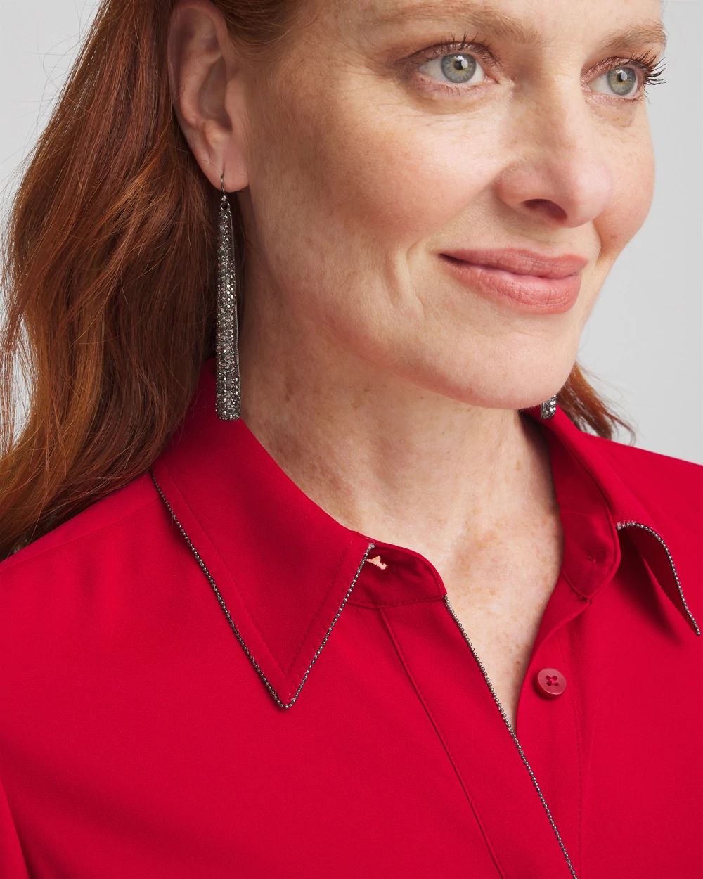 No Droop™ Sparkle Long Drop Earrings