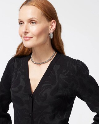 Mesh Jacquard Cardigan