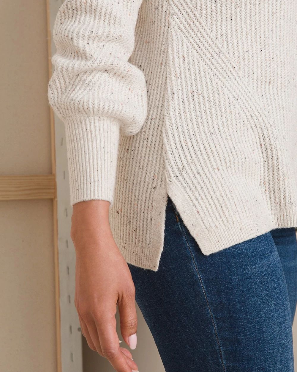 Rib-Knit  Sweater