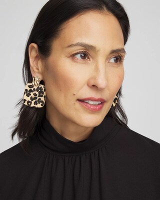 No Droop™ Leopard Drop Earrings