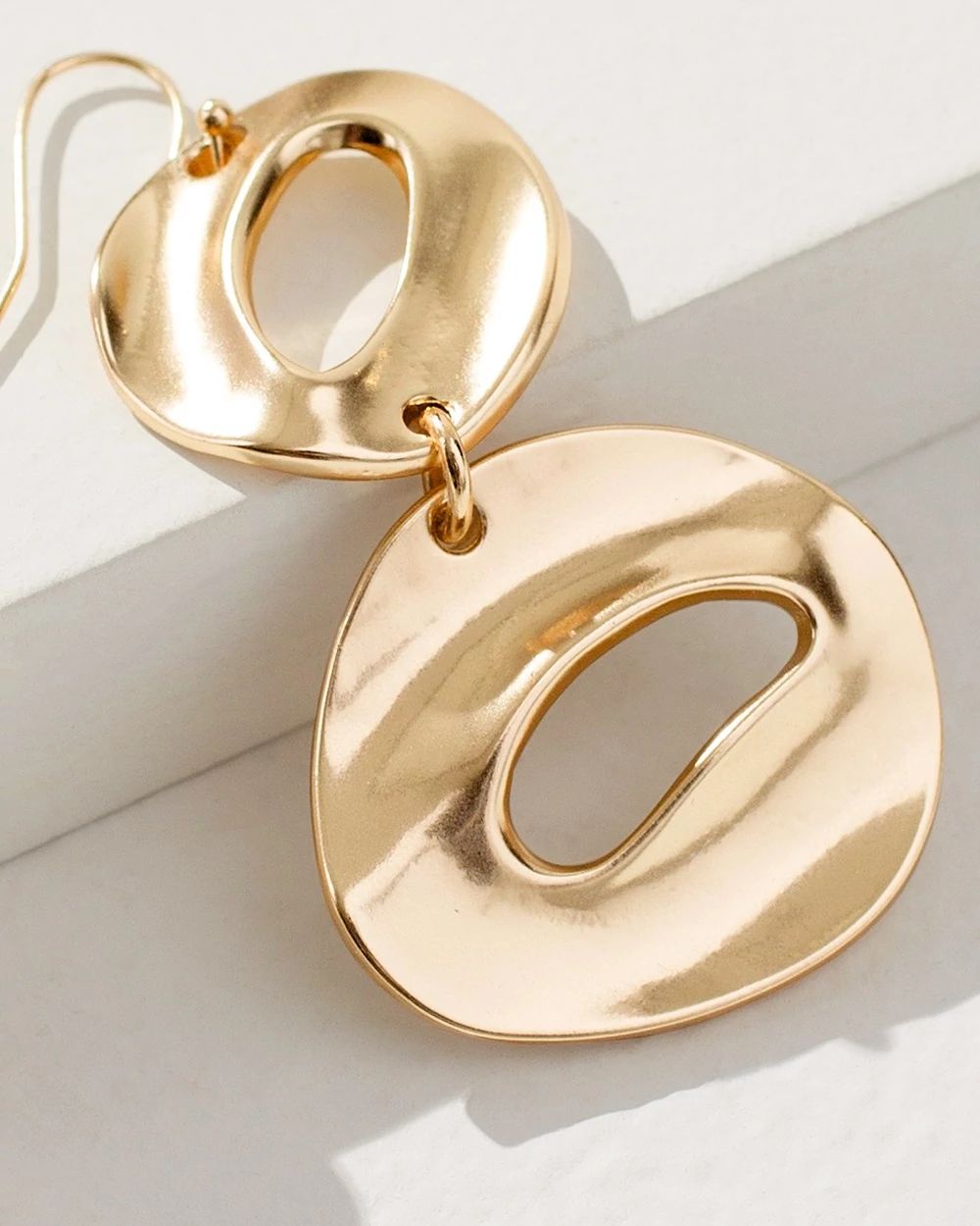 Gold Tone Drop Earrings