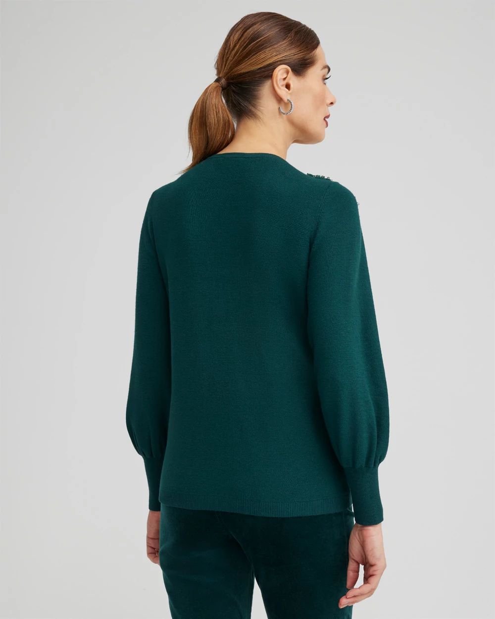 Gem Embellished Pullover Sweater