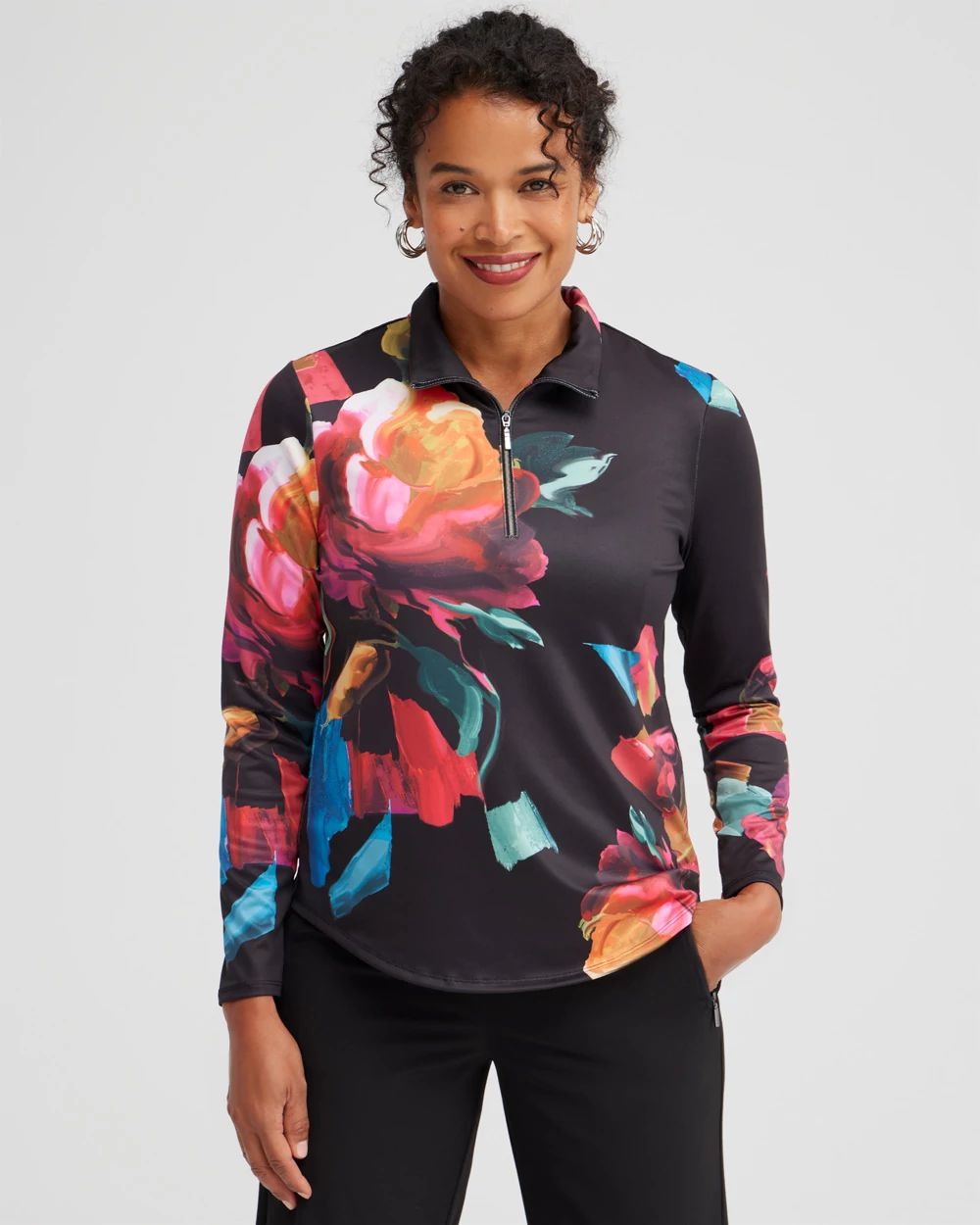 Zenergy UPF Floral Long Sleeve Top