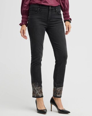 Girlfriend Art Deco Ankle Jeans