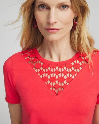 Eyelet Detail Top