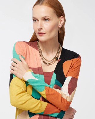Spun Rayon Floral Midi Cardigan