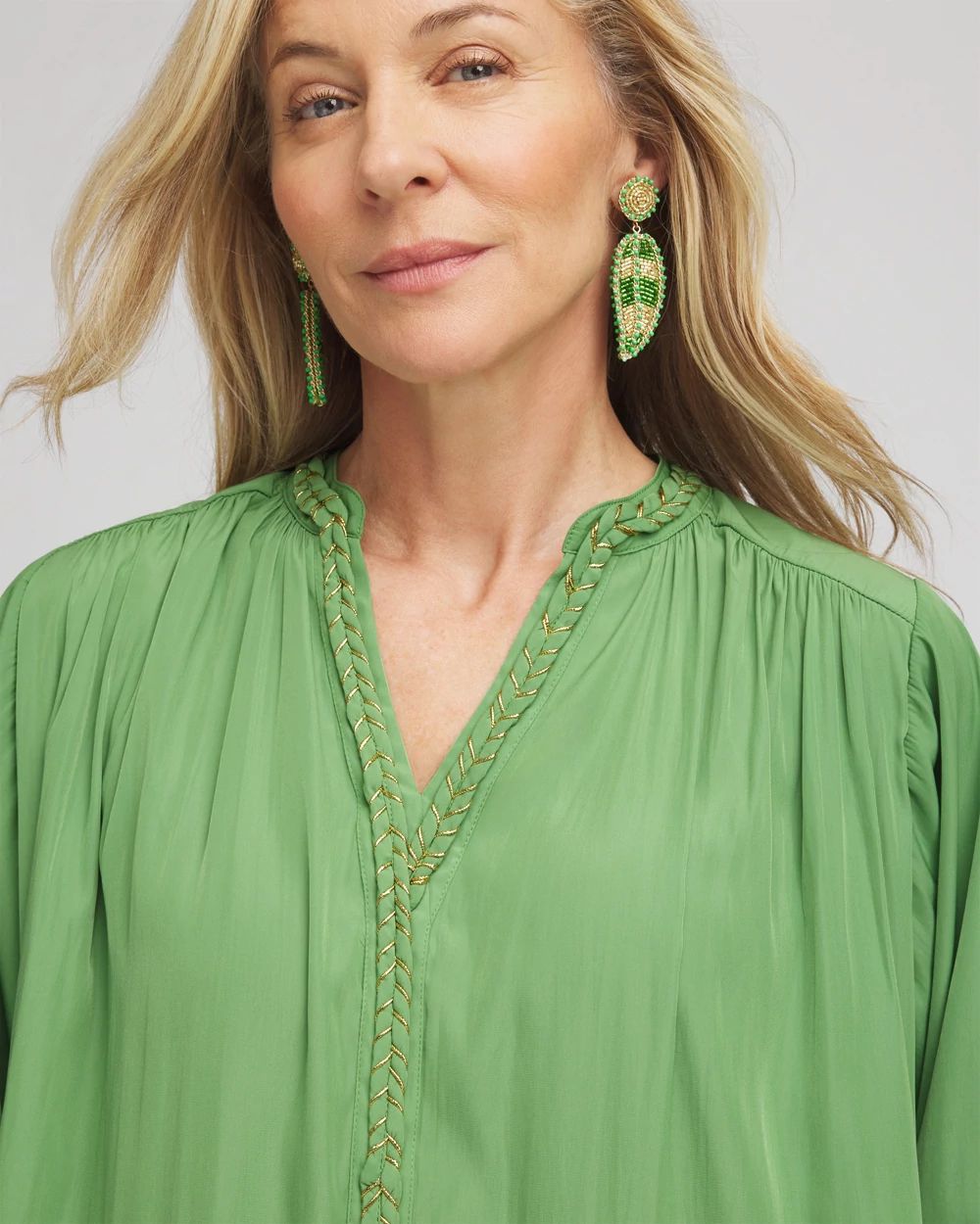 Braided Batwing Blouse click to view larger image.