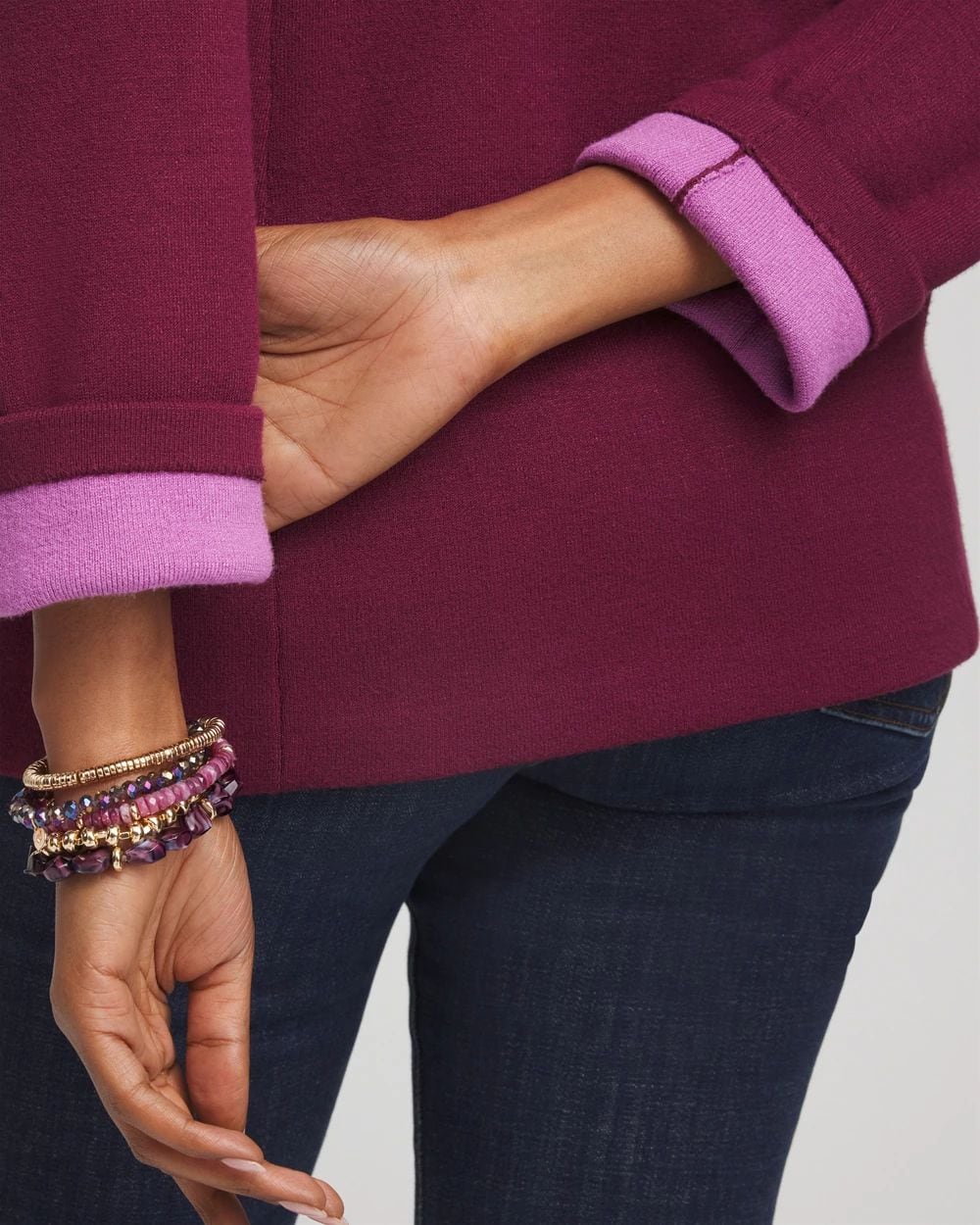 Single-Breasted Sweater Blazer