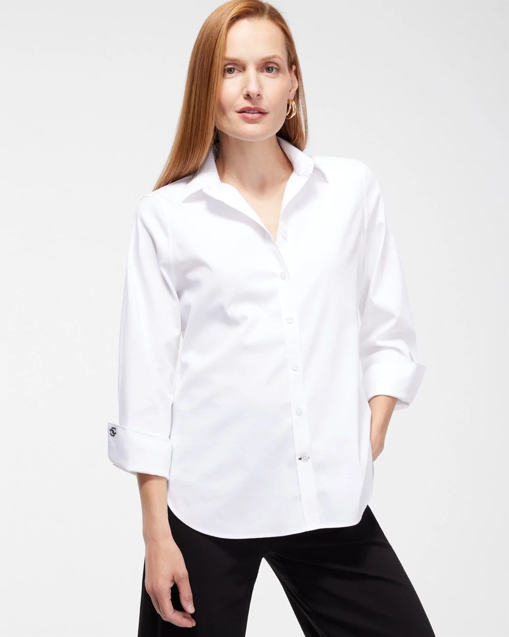 No Iron™ 3/4 Sleeve Stretch Shirt