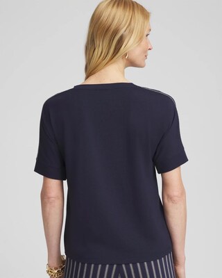 Touch of Cool™ Caviar Bead Detail Tee click to view larger image.