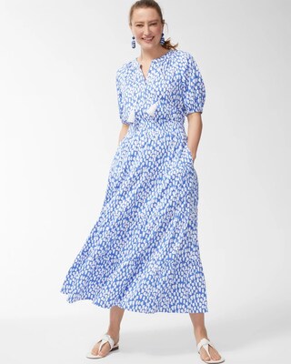 Tiered Smock Waist Maxi Dress