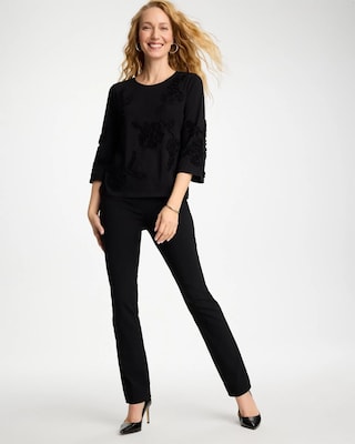 Soutache Elbow Sleeve Tee click to view larger image.