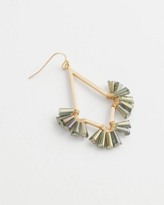 No Droop™ Olive Beaded Drop Earrings