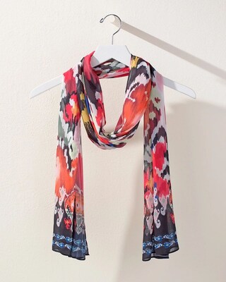 Ikat Print Oblong Scarf