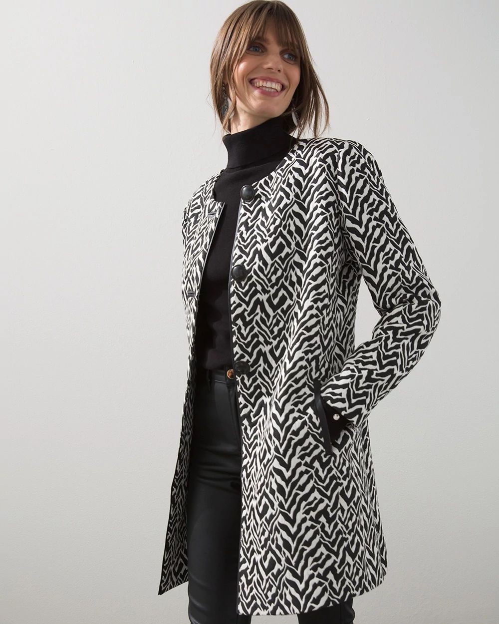 Jacquard Zebra Print Topper