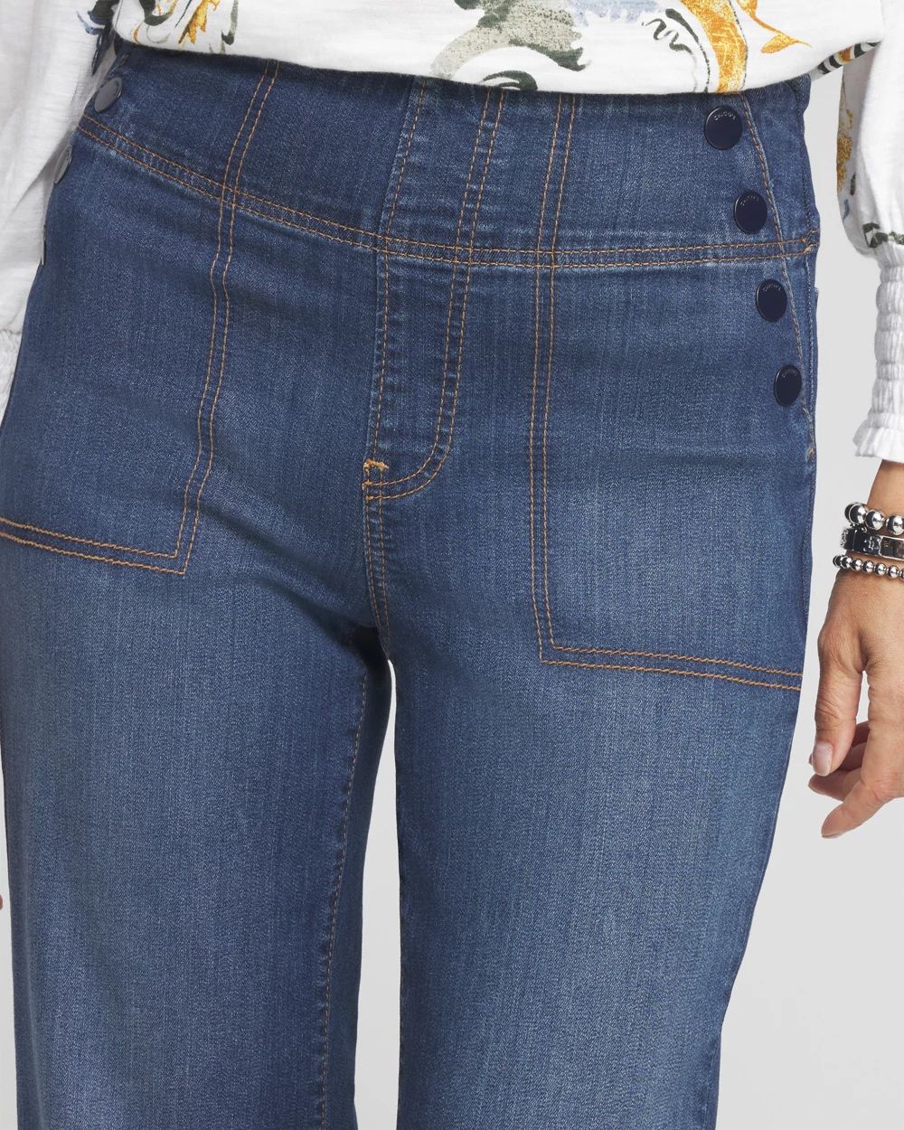 Pull-On Flare Trouser Jeans