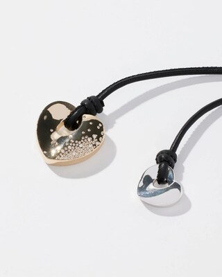 Gold Tone Heart Pendant Necklace