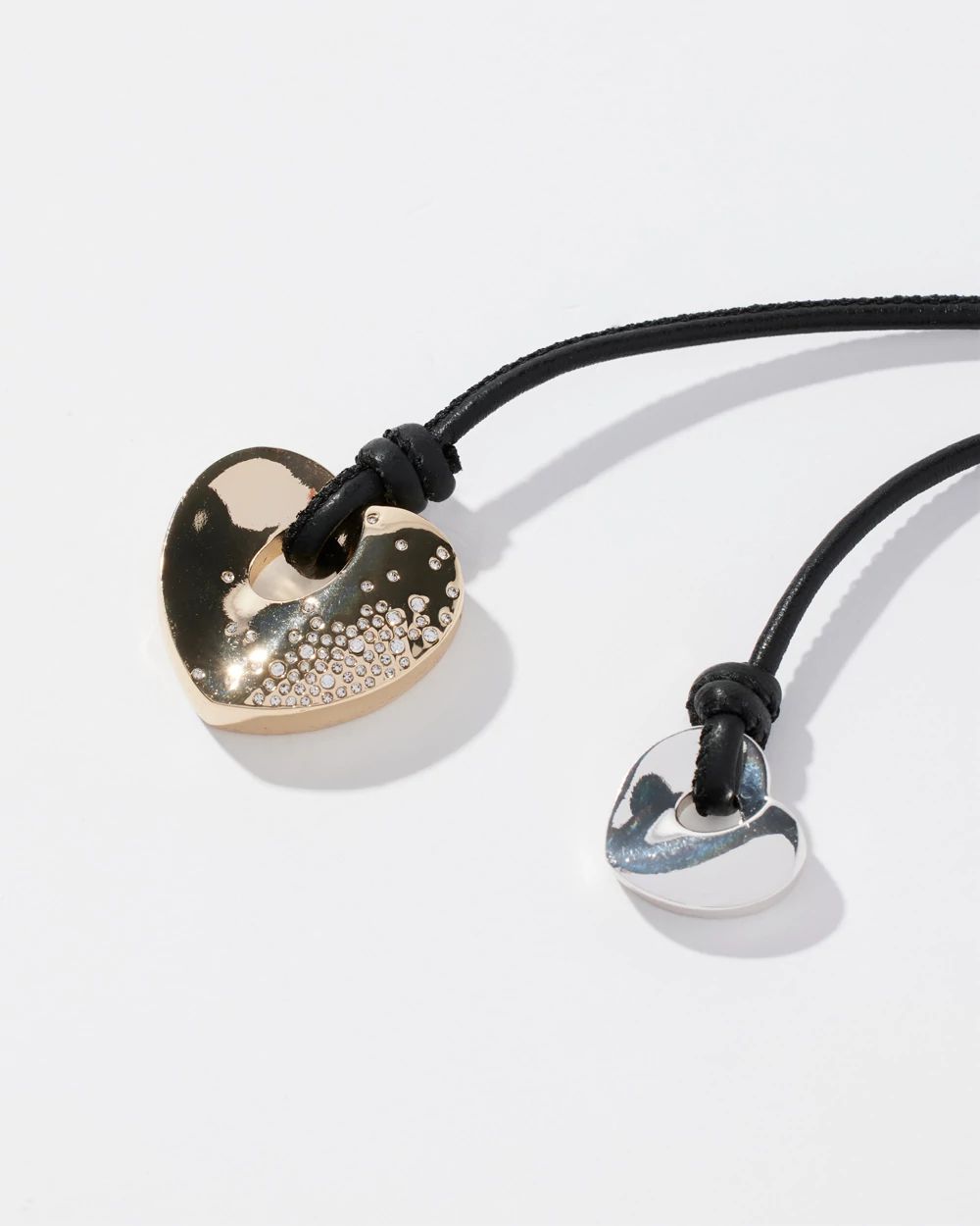 Gold Tone Heart Pendant Necklace