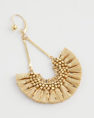 Seagrass Motif Drop Earrings click to view larger image.
