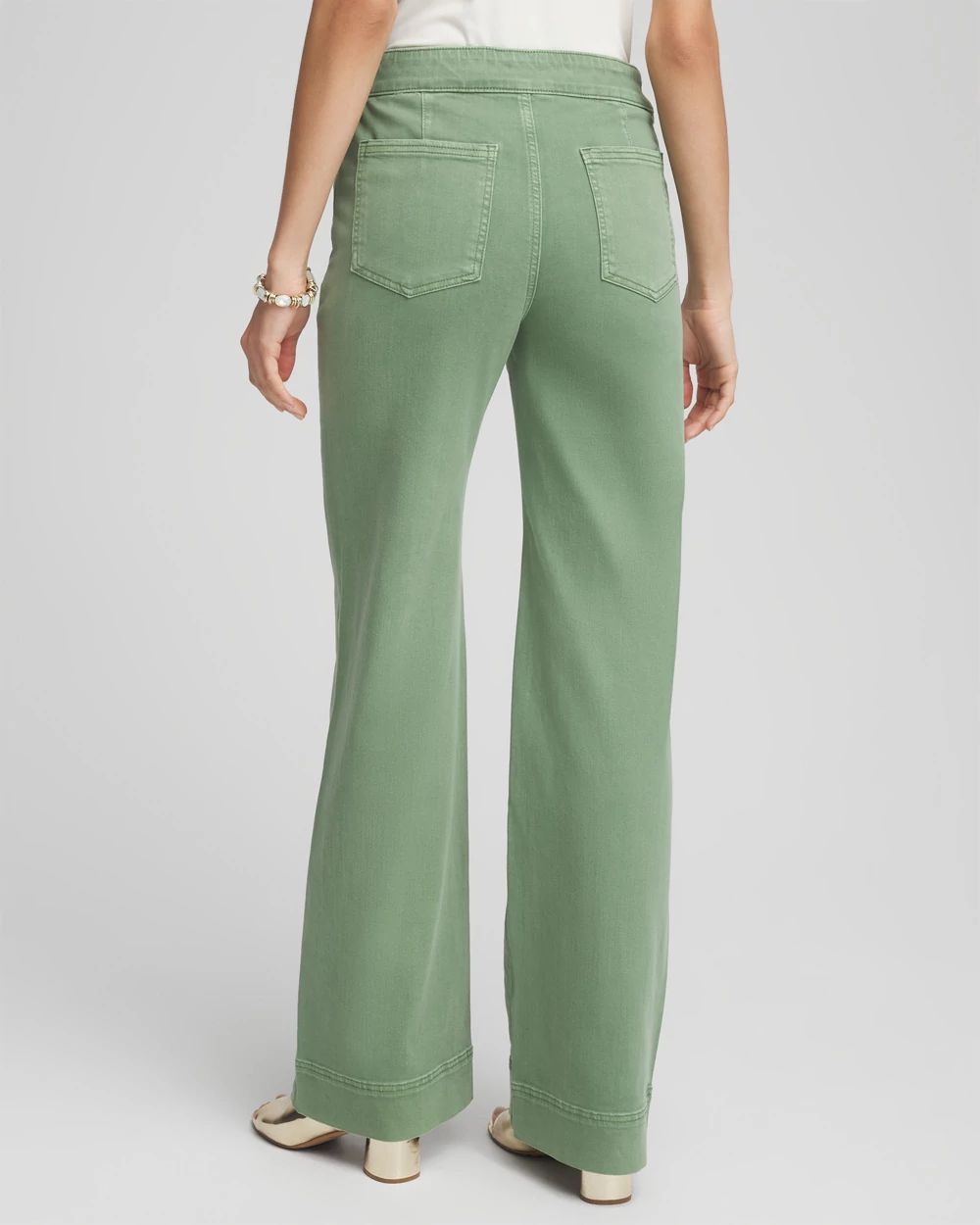 Relaxed-Leg Pull-On Jeans