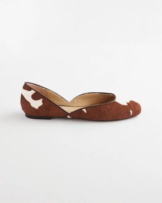 Sophie Pony Haircalf Leather Flats click to view larger image.