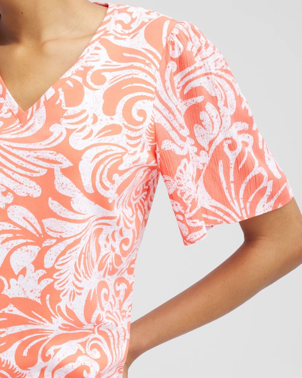 Paisley Gauze Flutter Sleeve Top