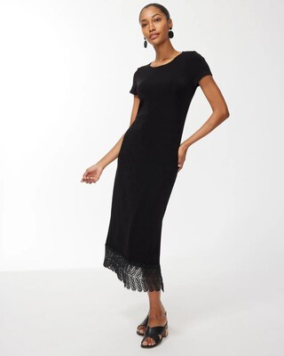 Petite Travelers Lace Hem Maxi Dress