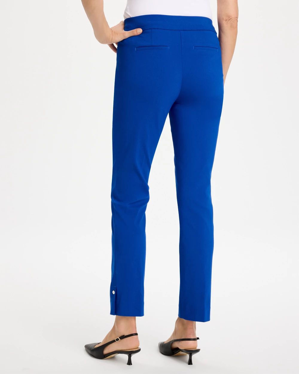 Brigitte™ Slim Button Hem Pants click to view larger image.