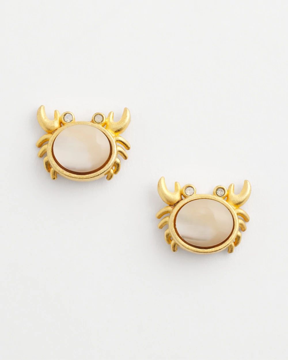 No Droop® Agate Stone Crab Stud Earrings