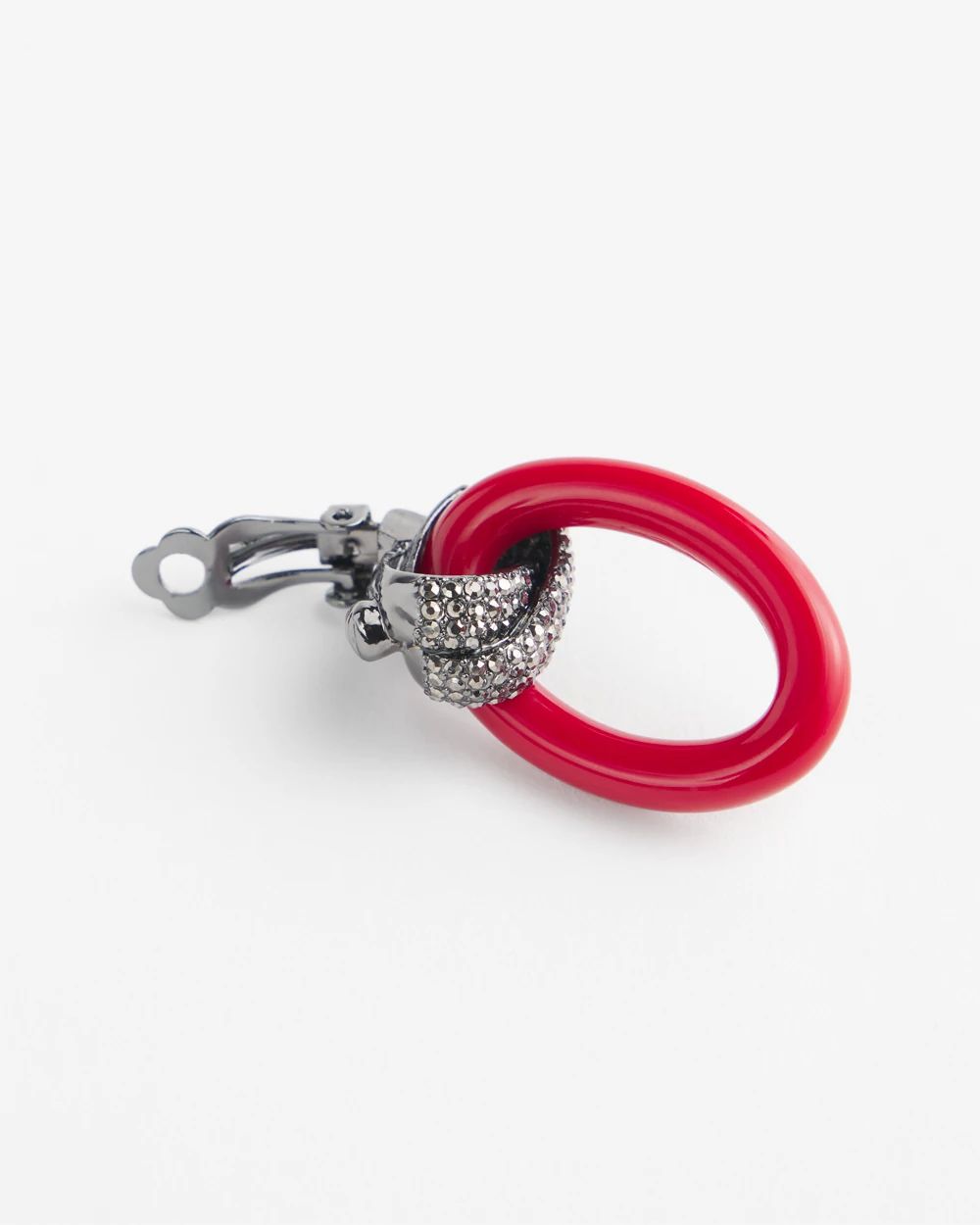 Red Link Hematite Earrings