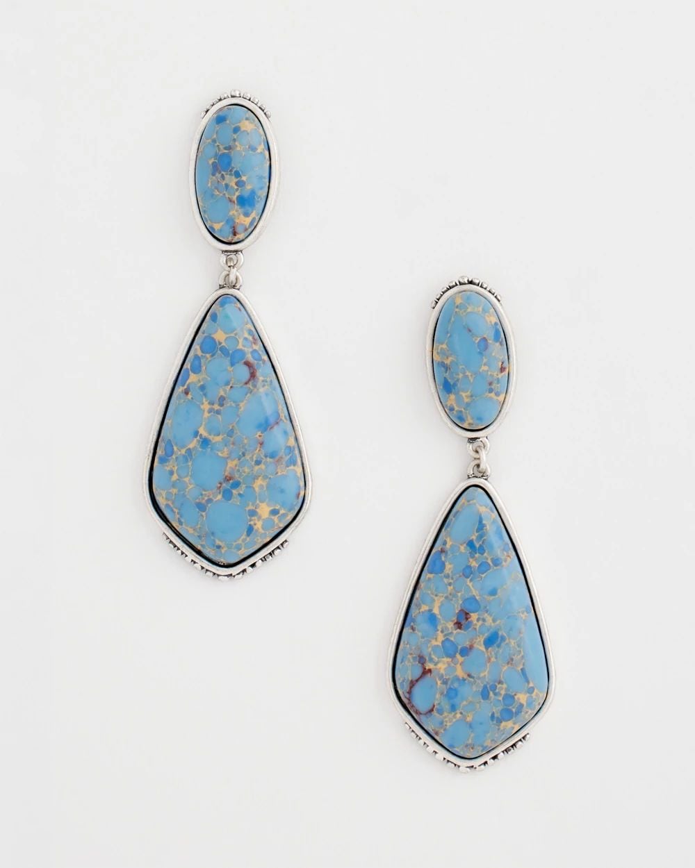 No Droop® Marbled Tiered Drop Earrings