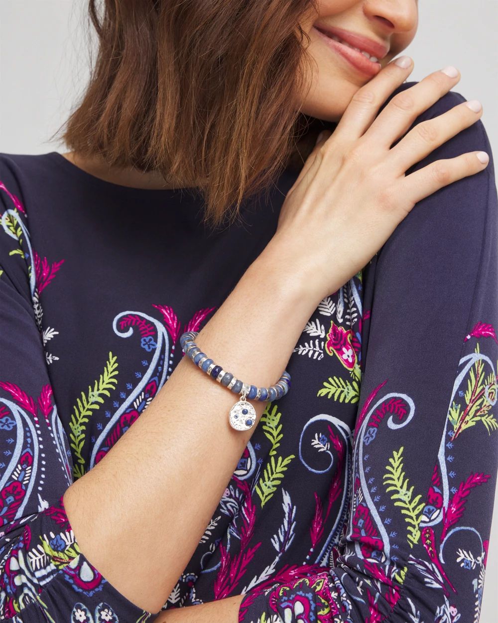 Blue Stone Stretch Bracelet