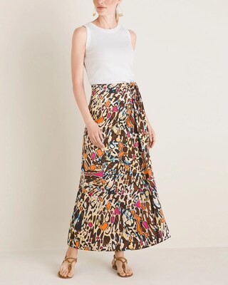 Animal-Print Sarong Skirt