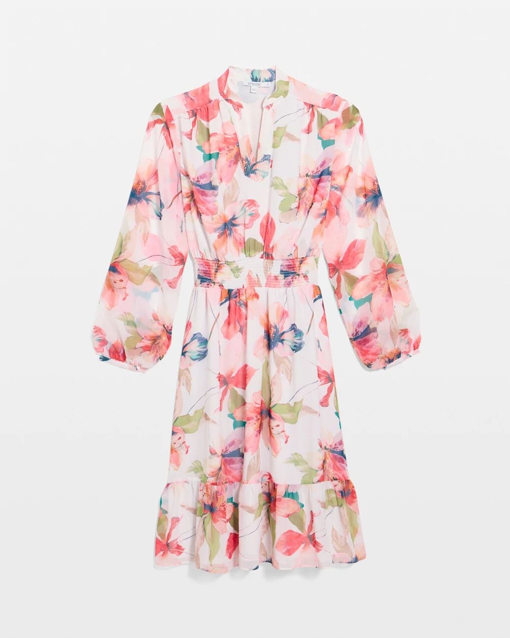 Georgette Trapunto Pullover Dress