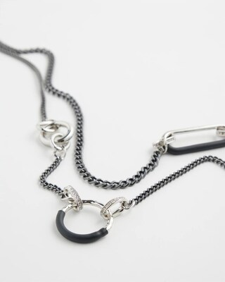 Long Double Chain Necklace