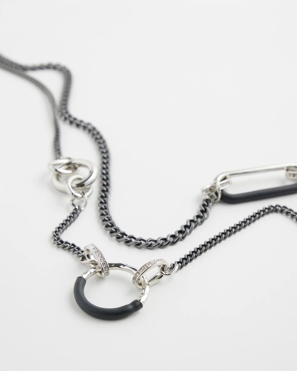 Long Double Chain Necklace
