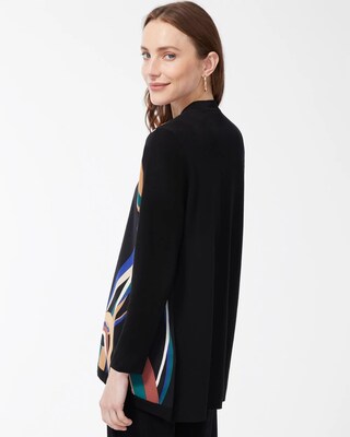 Travelers Collection Print Knit Cardigan