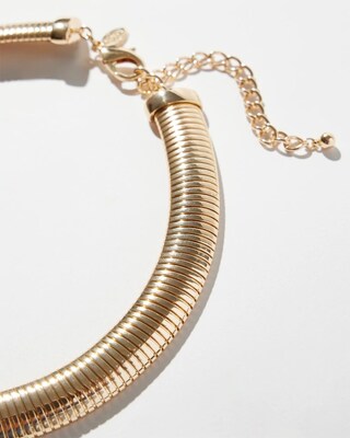 Gold Tone Snake Collar Necklace