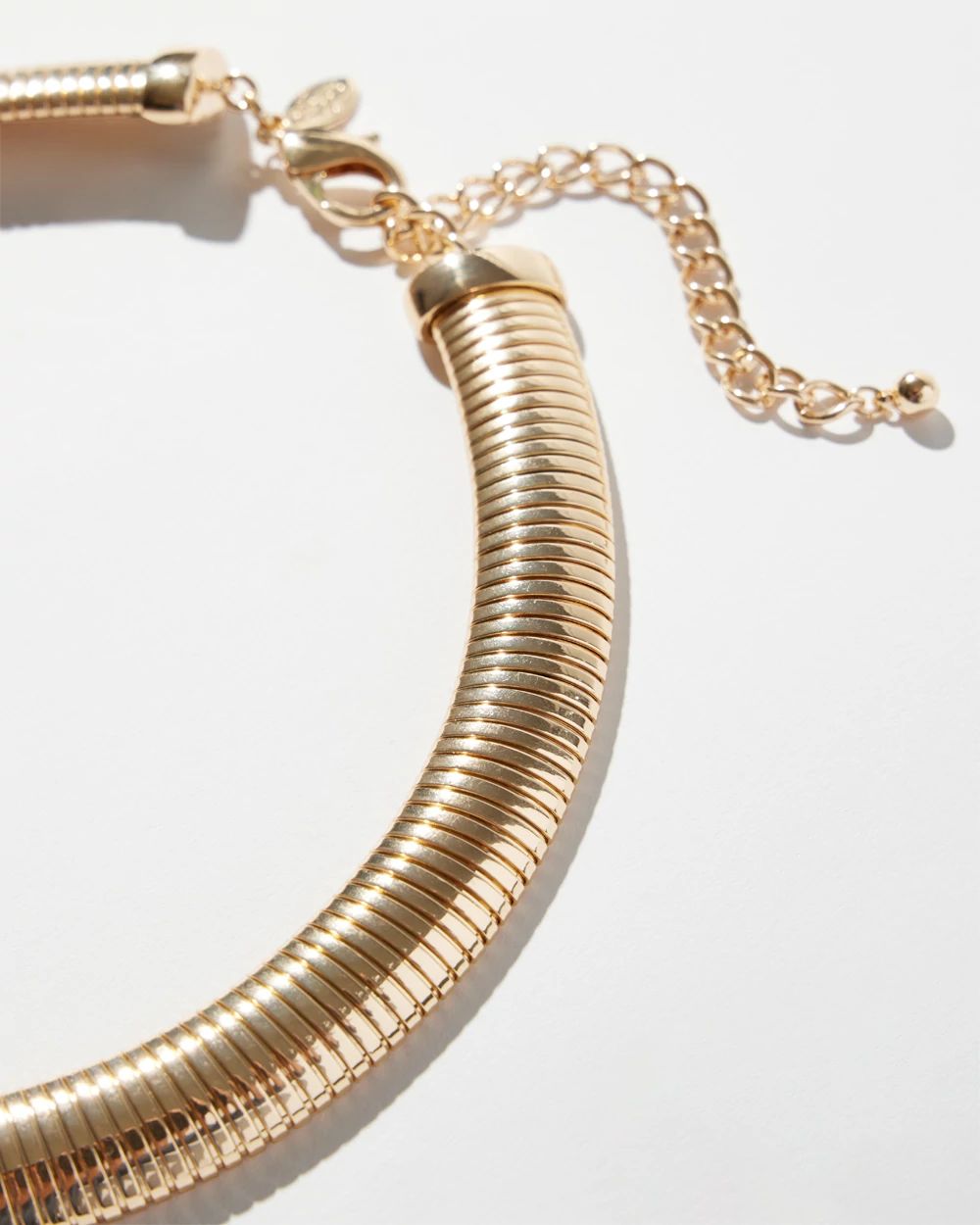 Gold Tone Snake Collar Necklace