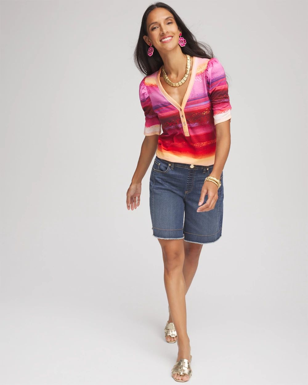 Rio Sunset Henley Tee