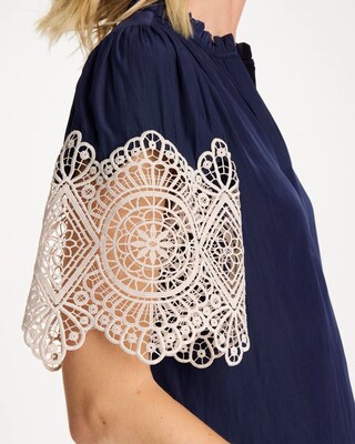 Sea Island Crochet Lace Blouse click to view larger image.
