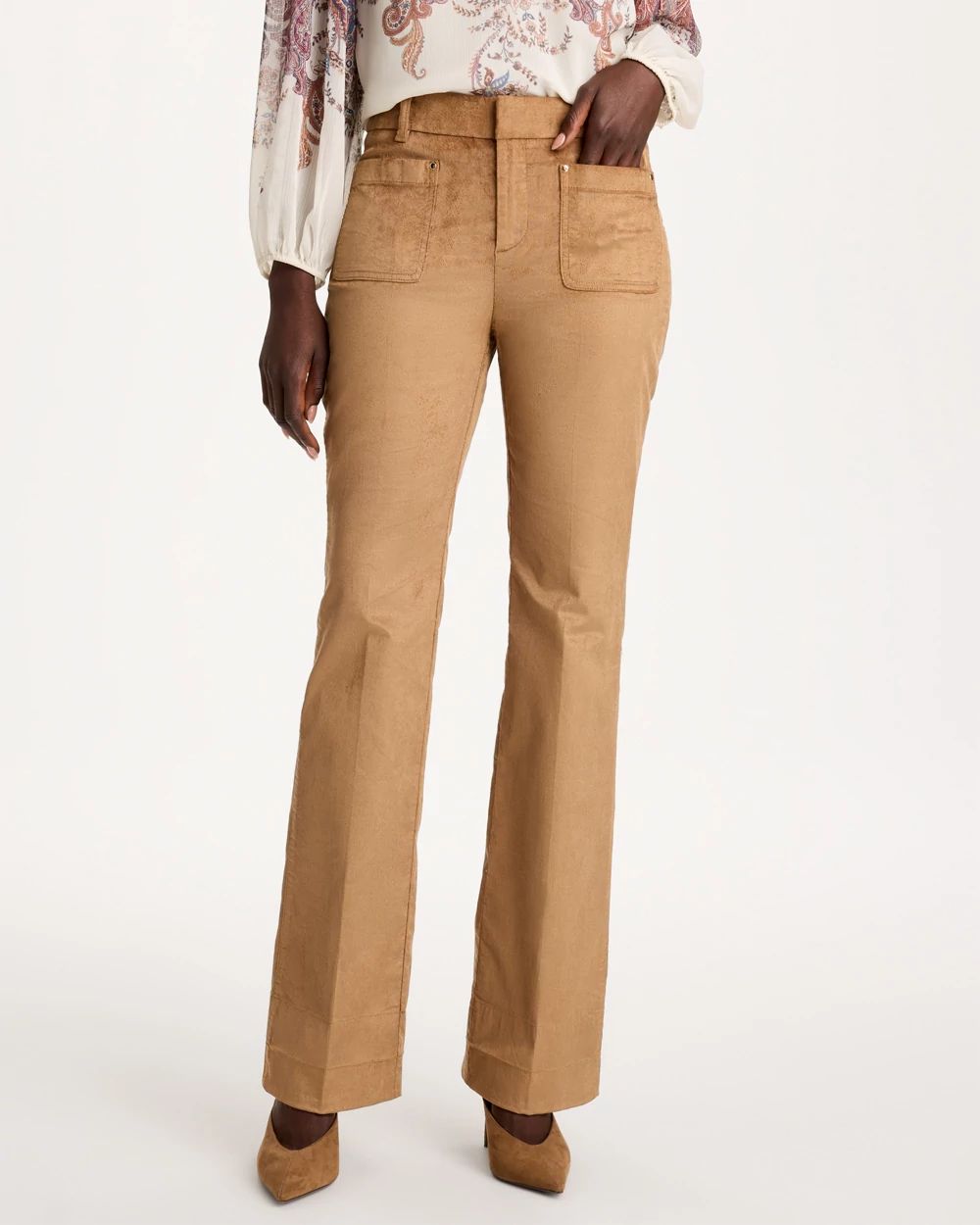 Emme Corduroy Bootcut Pants click to view larger image.