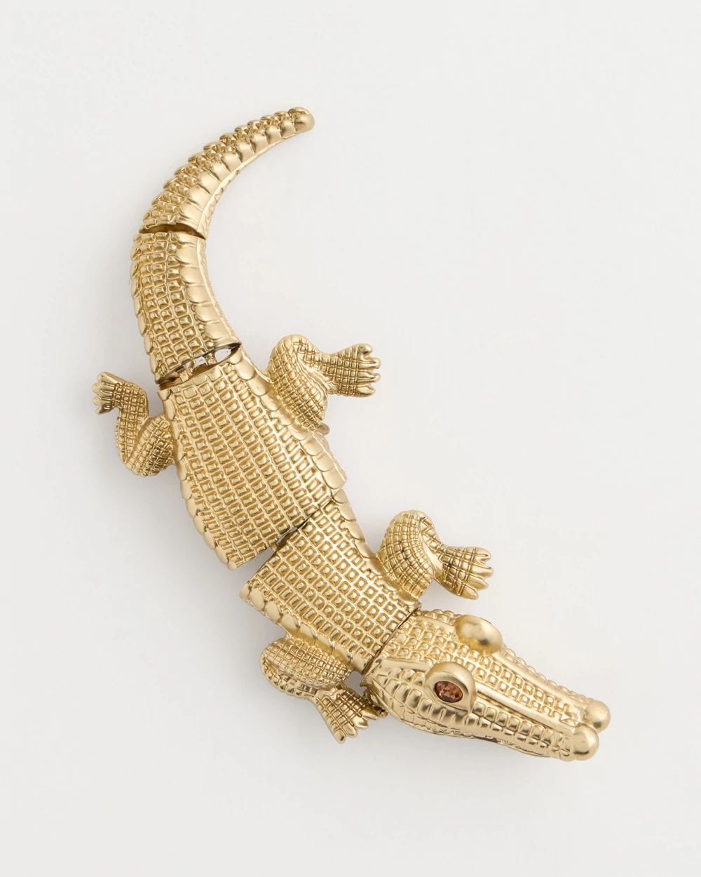 Goldtone Crocodile Brooch