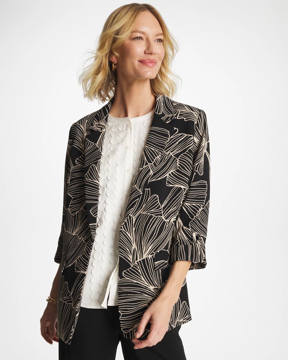 Ginkgo Crepe Blazer